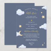 Invitation Twinkle Little Star Baby shower par courrier (Devant / Derrière)