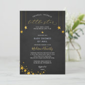 Invitation Twinkle Little Star Baby shower par courrier (Debout devant)