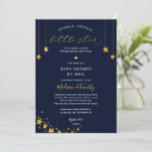 Invitation Twinkle Little Star Baby shower par courrier (Debout devant)