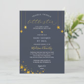 Invitation Twinkle Little Star Baby shower par courrier (Debout devant)