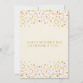 Invitation Twinkle Little Star Baby shower Rose Gold Creme (Dos)