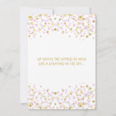 Invitation Twinkle Little Star Baby shower rose or (Dos)