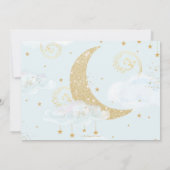 Invitation Twinkle Little Star Blue 1st Birthday Photographie (Dos)