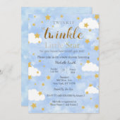 Invitation Twinkle Little Star Boy (Devant / Derrière)