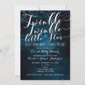 Invitation Twinkle Little Star Céleste Shower pour Bébé (Devant)