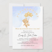 Invitation Twinkle Little Star Cute Bear Genre Reveal (Devant)