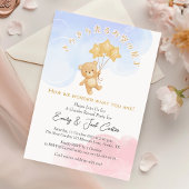 Invitation Twinkle Little Star Cute Bear Genre Reveal