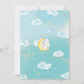 Invitation Twinkle Little Star Elephant Baby shower garçon (Dos)