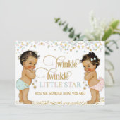 Invitation Twinkle Little Star Ethnic Baby Genre Neutre (Debout devant)