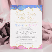 Invitation Twinkle Little Star Genre Révélation Rétro Rose Bl