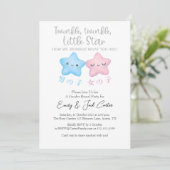 Invitation Twinkle Little Star Genre Révéler Kawaii Pink Blue (Debout devant)