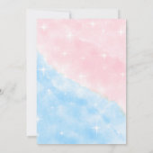 Invitation Twinkle Little Star Genre Révéler Kawaii Pink Blue (Dos)