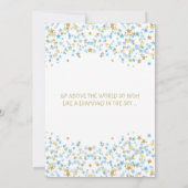 Invitation Twinkle Little Star Gold & Baby Blue Boy Twins (Dos)