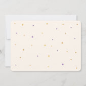 Invitation Twinkle Little Star Lavender & Gold Premier annive (Dos)