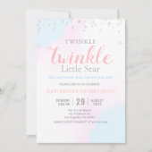 Invitation Twinkle Little Star Neutral Girl & Boy Anniversair (Devant)