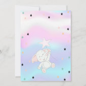 Invitation Twinkle Little Star, ours Baby shower holographiqu (Dos)