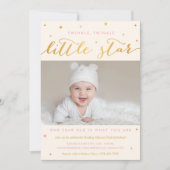 Invitation Twinkle Little Star Premier Anniversaire Invitatio (Devant)