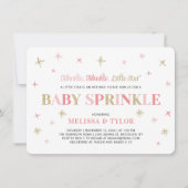 Invitation Twinkle Little Star Rose & Gold Baby Sprinkle (Devant)
