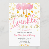 Twinkle Little Star Un an Baby Girl Birthday