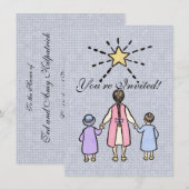 Invitation Twinkle Little Star Vintage Nursery Rhyme (Devant / Derrière)