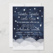 Invitation Twinkle Little Star Whimsical Baby shower (Devant)