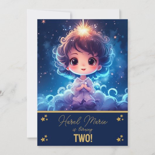 Invitation Twinkle Little Starry Princess Girl Anniversaire (Devant)