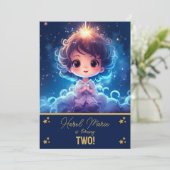 Invitation Twinkle Little Starry Princess Girl Anniversaire (Debout devant)
