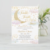 Invitation Twinkle Little Stars Rose Genre Révéler Douche (Debout devant)