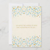 Invitation TWINkle Little Stars Twin Baby Boys Gold Blue (Dos)