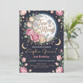 Invitation Twinkle Moon et Roses 2e Anniversaire (Debout devant)