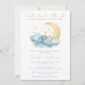 Invitation Twinkle petite étoile bébé garçon douche Invitatio (Devant)
