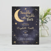 Invitation Twinkle petite étoile sexe neutre bébé douche (Debout devant)