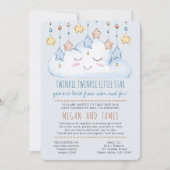 Invitation Twinkle Poem Baby shower garçon par courrier (Devant)