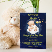 Invitation Twinkle scintille petit baby shower étoile en pelu