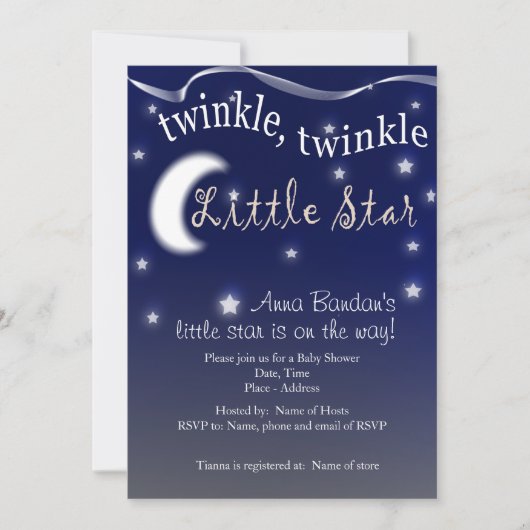 Invitation Twinkle, scintiller, petite étoile (Devant)