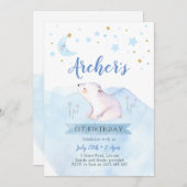 Invitation Twinkle scintiller petite étoile premier anniversa (Devant / Derrière)