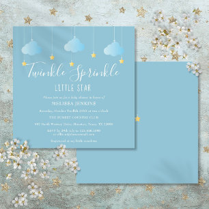 Invitation Twinkle Sprinkle Little Star Baby Sprinkle Douche
