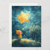 Invitation Twinkle Sprinkle | Nuit étoilée (Devant / Derrière)