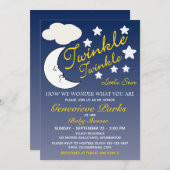 Invitation Twinkle Star Baby shower personnalisabl (Devant / Derrière)