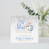 Invitation TWINKLE Star DriParties scintillant Bois Cerf BAPT (Debout devant)