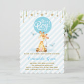 Invitation Twinkle Star du Baby shower de la Giraf (Debout devant)