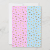 Invitation Twinkle Star Gold Metallic Genre Reveal Party (Dos)