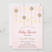 Invitation Twinkle Stars Genre Révéler Points Baby shower (Devant)