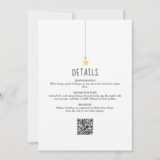 Invitation Twinkle Twinkle All In One Baby shower Sprinkle (Dos)