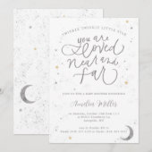 Invitation Twinkle Twinkle Baby shower neutre genre (Devant / Derrière)