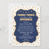 Invitation Twinkle Twinkle Drop in Navy Gold Baby Sprinkle (Devant)