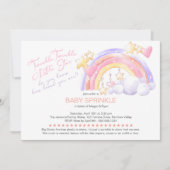 Invitation Twinkle Twinkle Joli Arc-en-ciel Bébé Sprinkle (Devant)