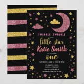 Invitation Twinkle Twinkle Little Star (Devant / Derrière)