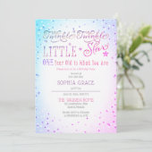 Invitation Twinkle Twinkle Little Star 1er anniversaire (Debout devant)