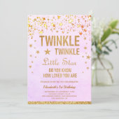 Invitation Twinkle Twinkle Little Star 1er anniversaire (Debout devant)